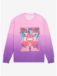 Disney Pixar Turning Red Mei the Red Panda Ombre Crewneck - BoxLunch Exclusive, PURPLE, hi-res