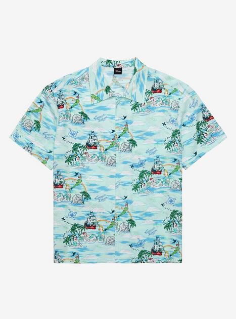 Disney Peter Pan Scenic Neverland Woven Button-Up - BoxLunch Exclusive ...