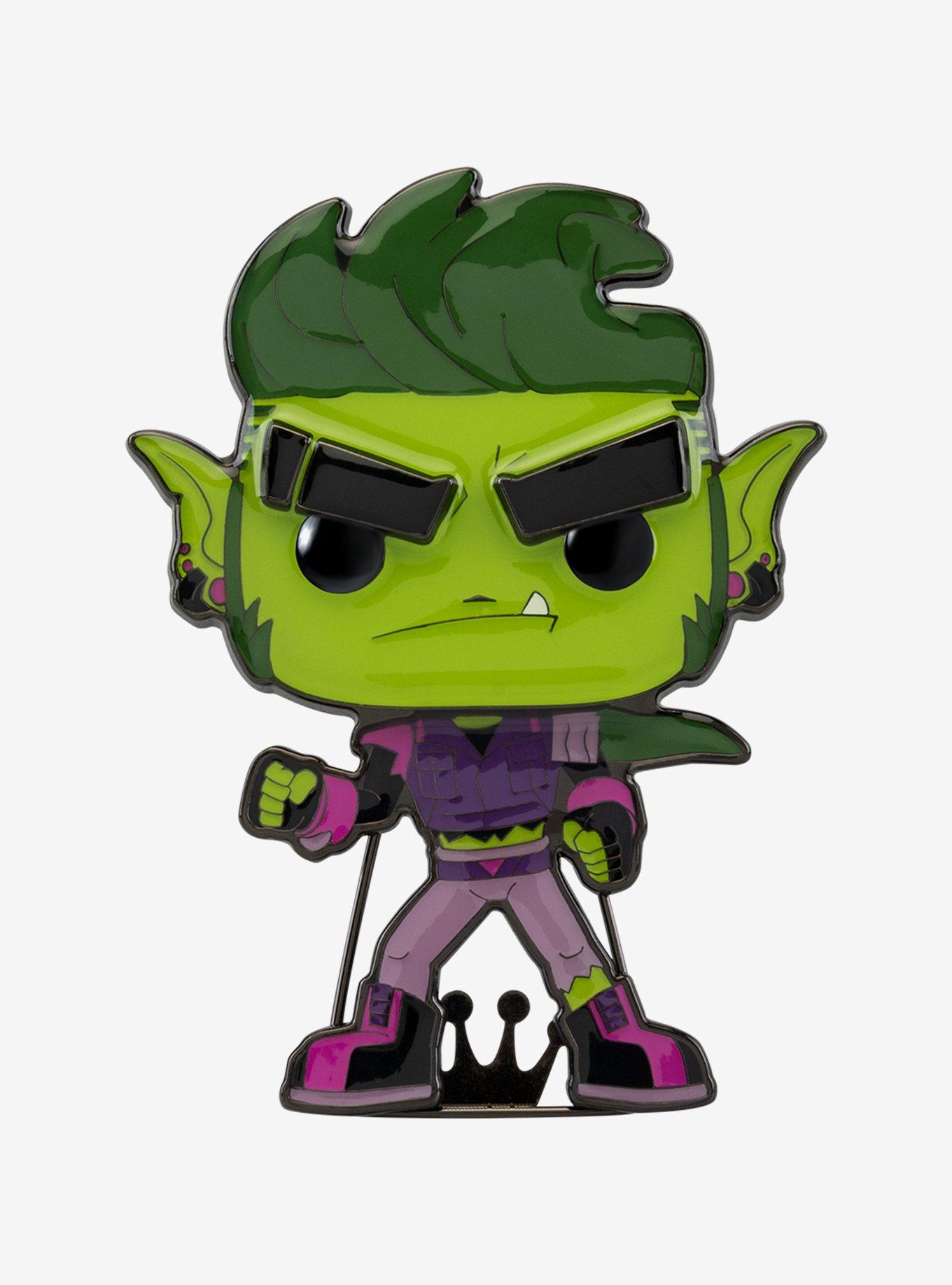Funko Pop! DC Comics Teen Titans Go! Beast Boy (The Night Begins to Shine) Large Enamel Pin, , hi-res