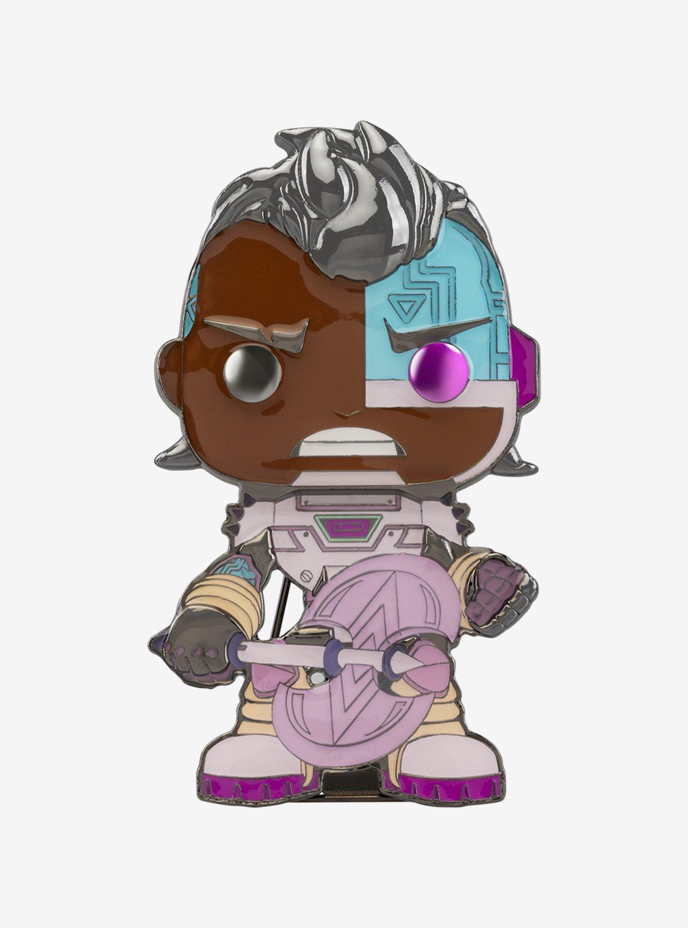 Funko Pop! DC Comics Teen Titans Go! Cyborg (The Night Begins to Shine) Large Enamel Pin, , hi-res