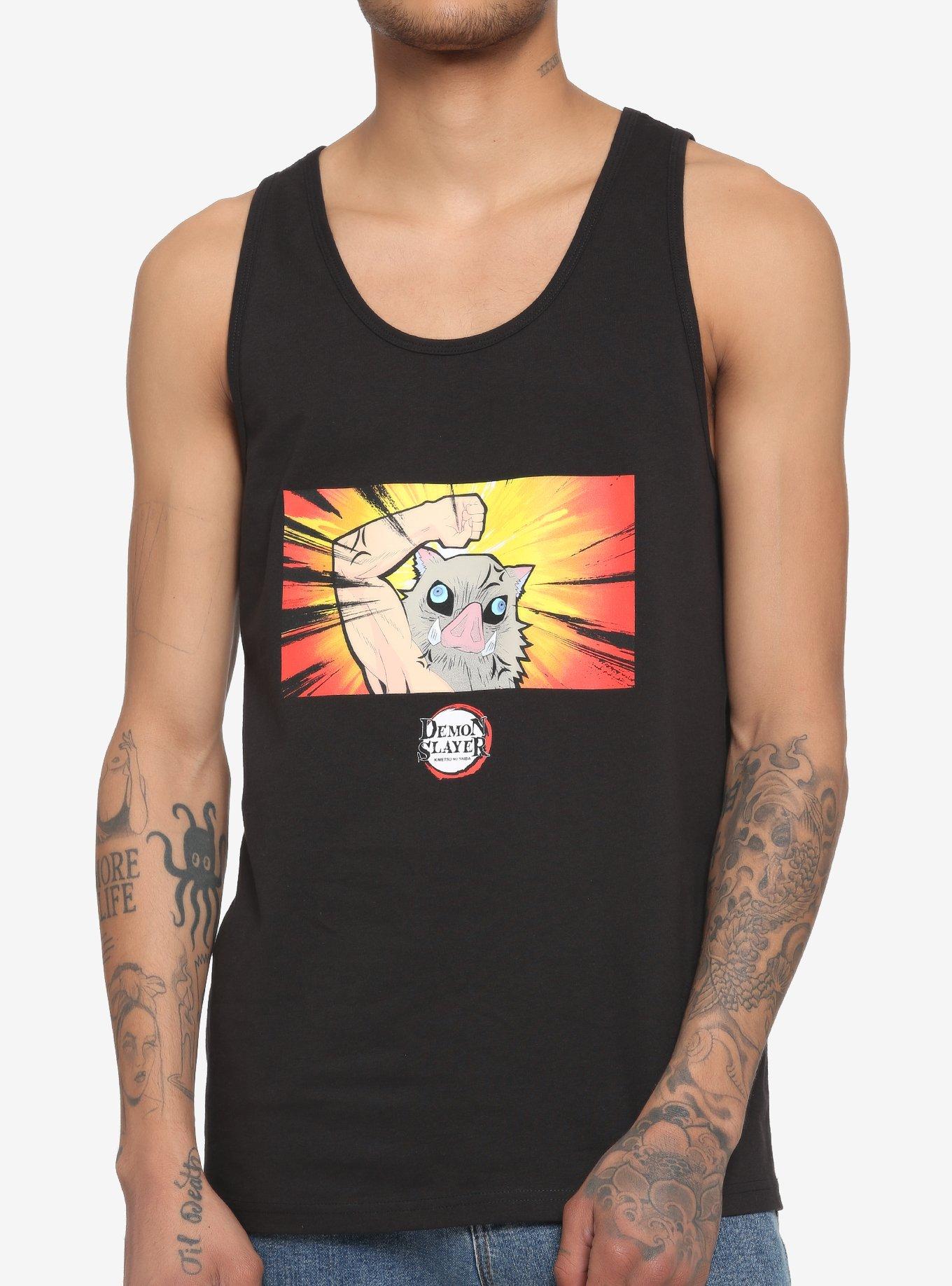 Demon Slayer: Kimetsu No Yaiba Angry Inosuke Tank Top, BLACK, hi-res