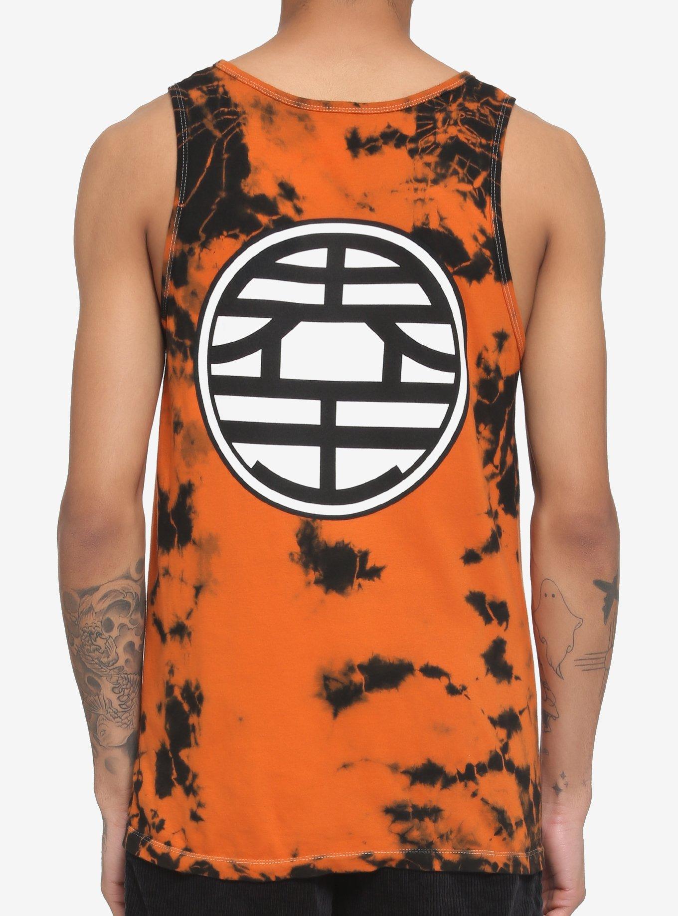 Dragon Ball Z Goku Orange Wash Tank Top, BLACK, hi-res