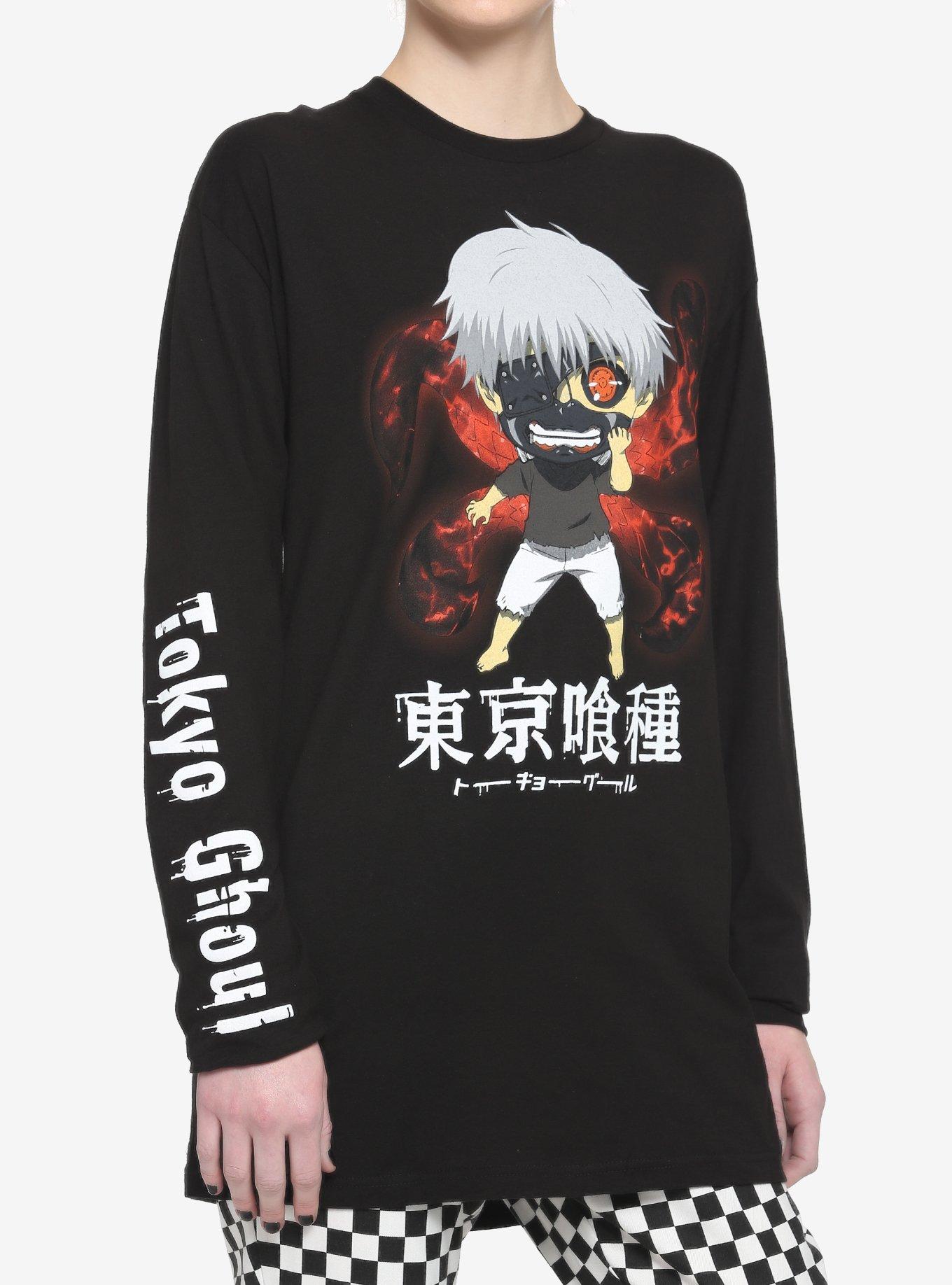 Tokyo Ghoul Chibi Ken Kaneki Girls Long-Sleeve T-Shirt, MULTI, hi-res