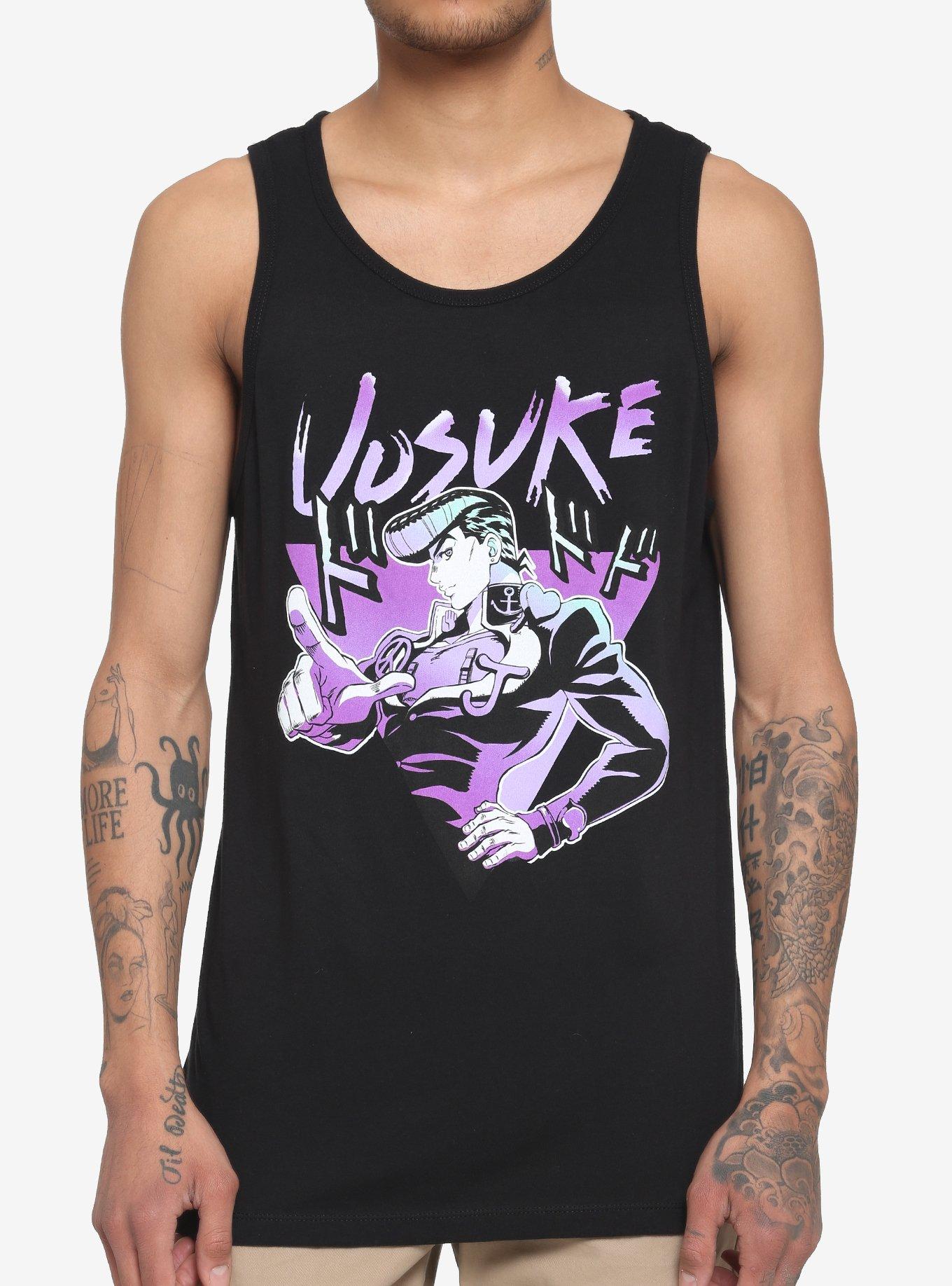 JoJo's Bizarre Adventure Josuke Purple Tank Top, BLACK, hi-res