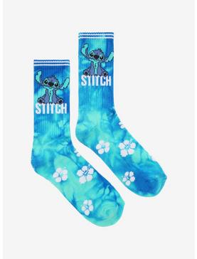 Disney Lilo & Stitch Hibiscus Tie-Dye Crew Socks, , hi-res