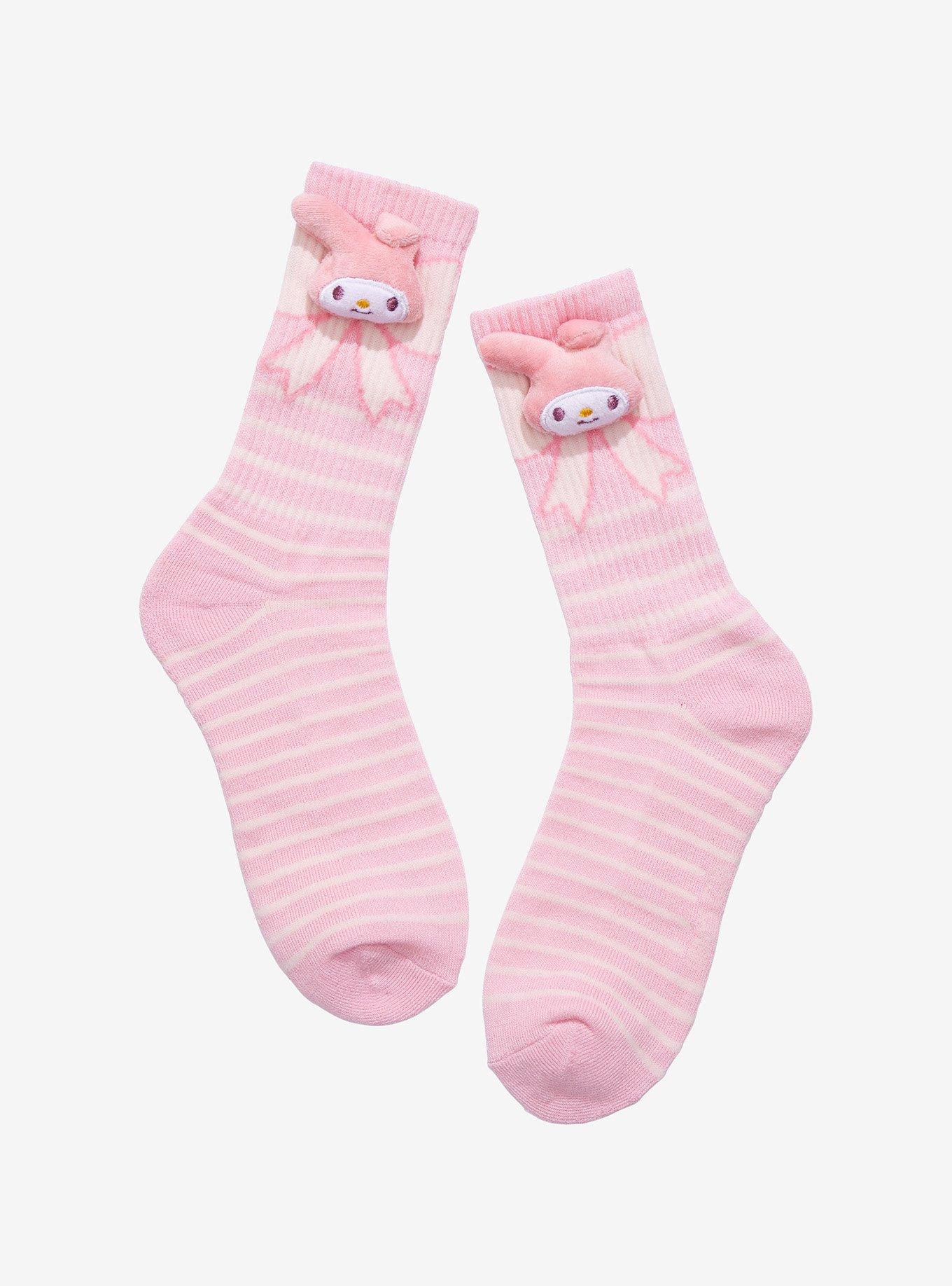 Rebel Crew Socks in Pink Adult