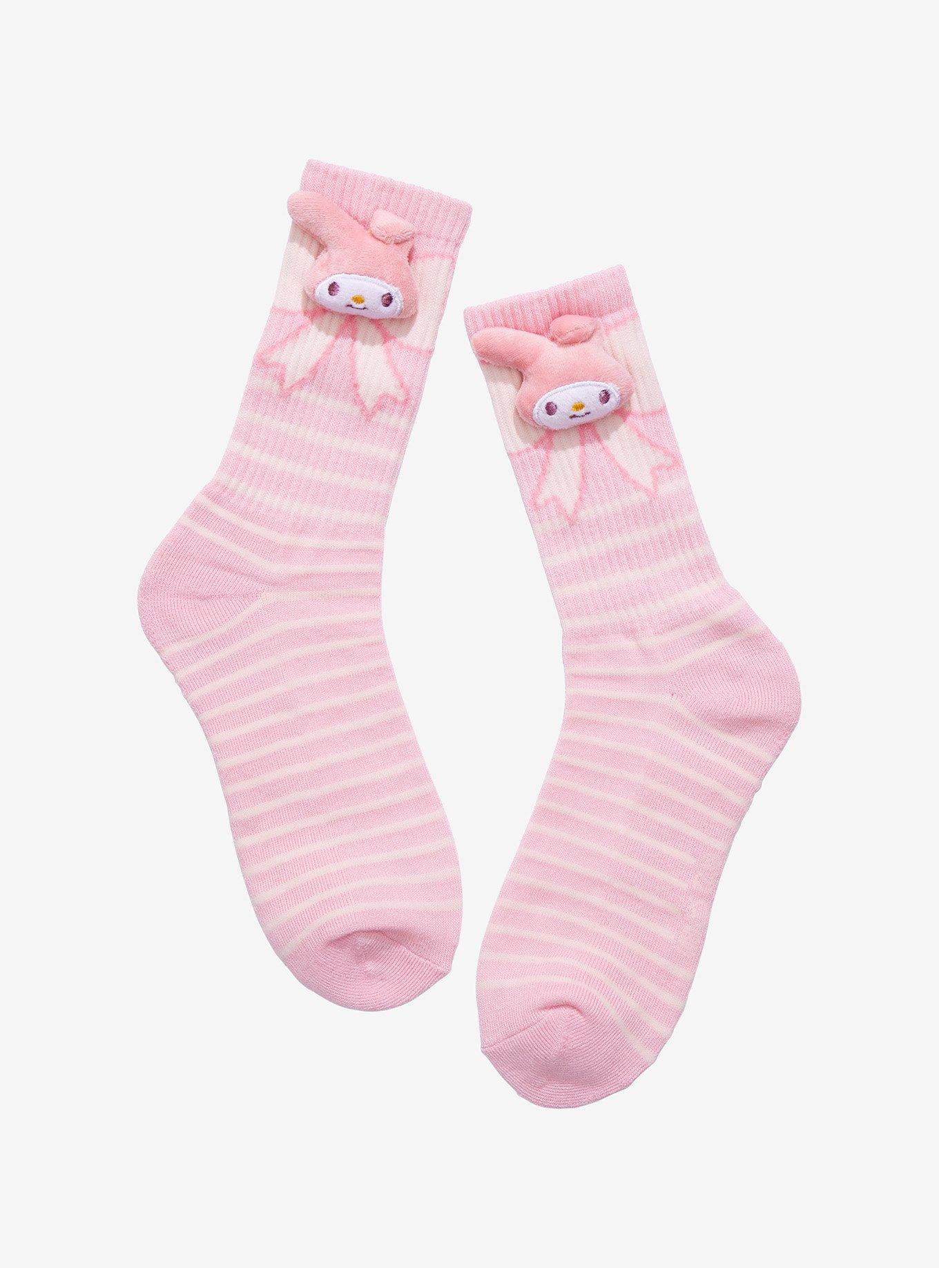 My Melody Plush Head Crew Socks, , hi-res