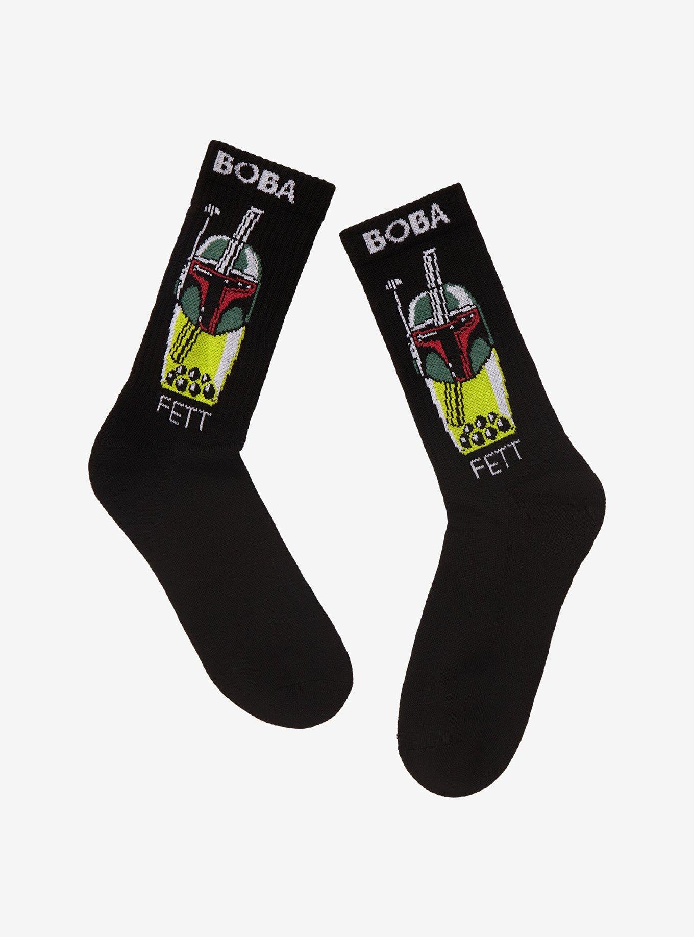 Star Wars Boba Fett Drink Crew Socks, , hi-res
