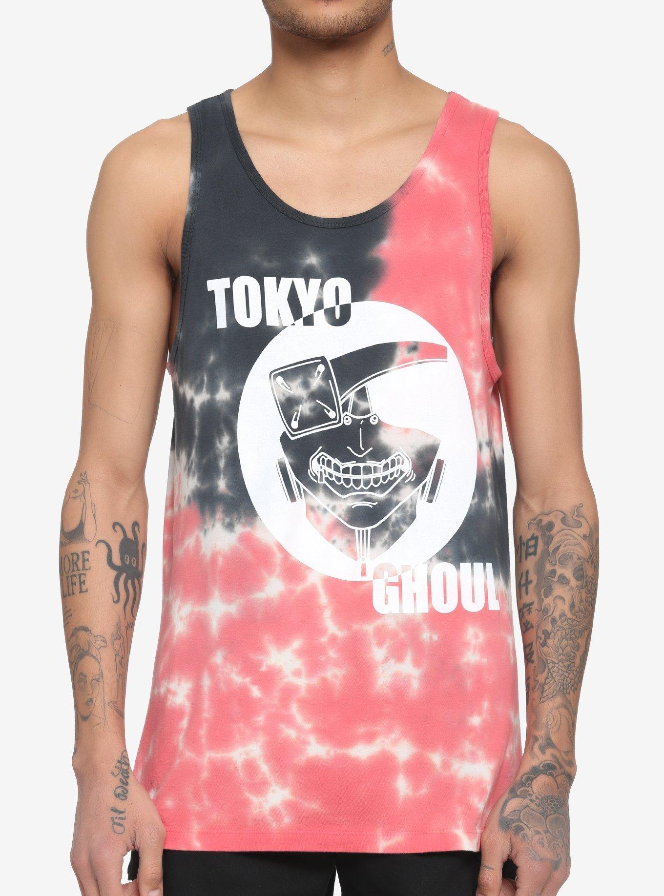 Tokyo Ghoul Mask Tie-Dye Tank Top, MULTI, hi-res