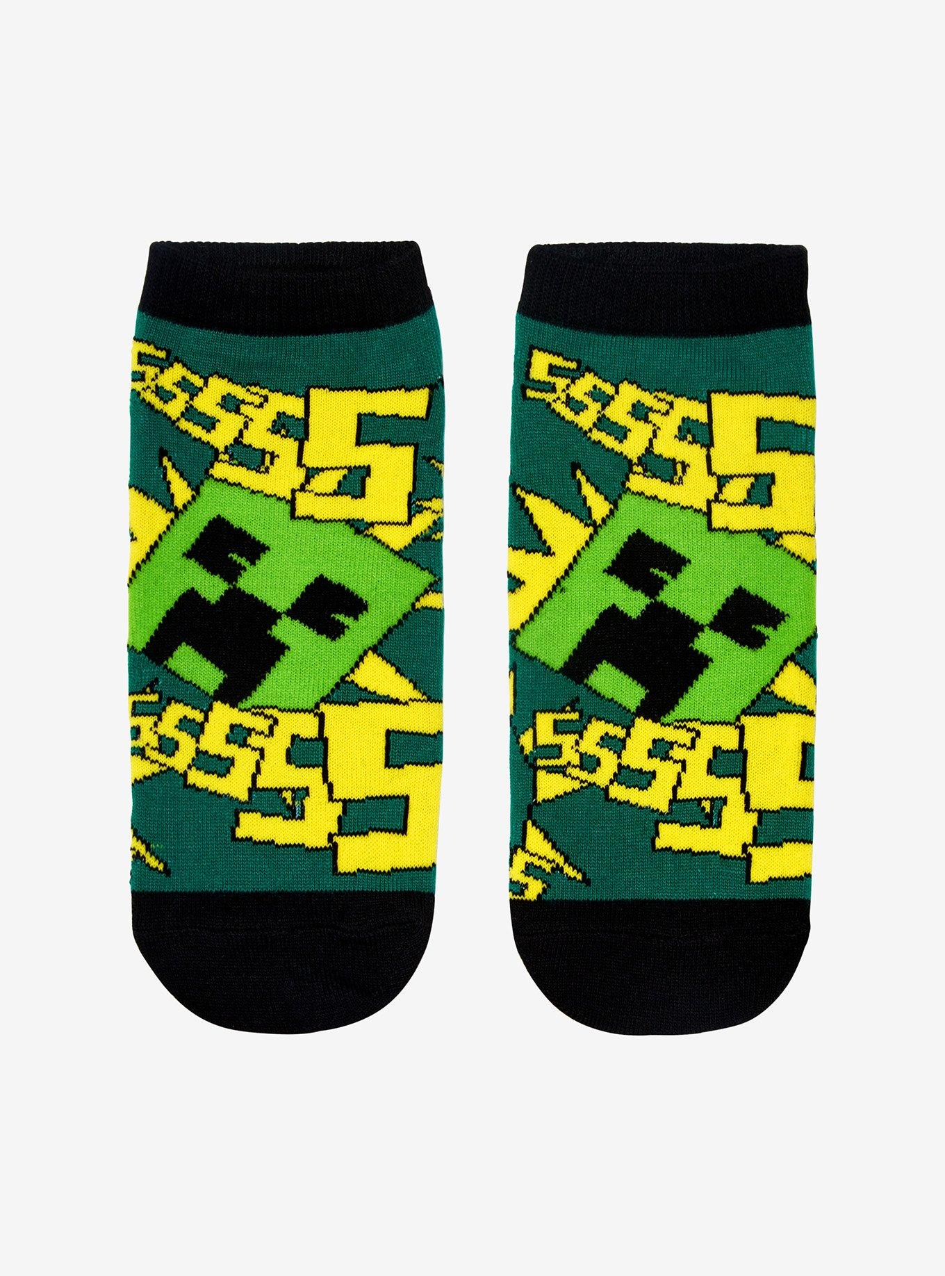 Minecraft Creeper No-Show Socks, , hi-res