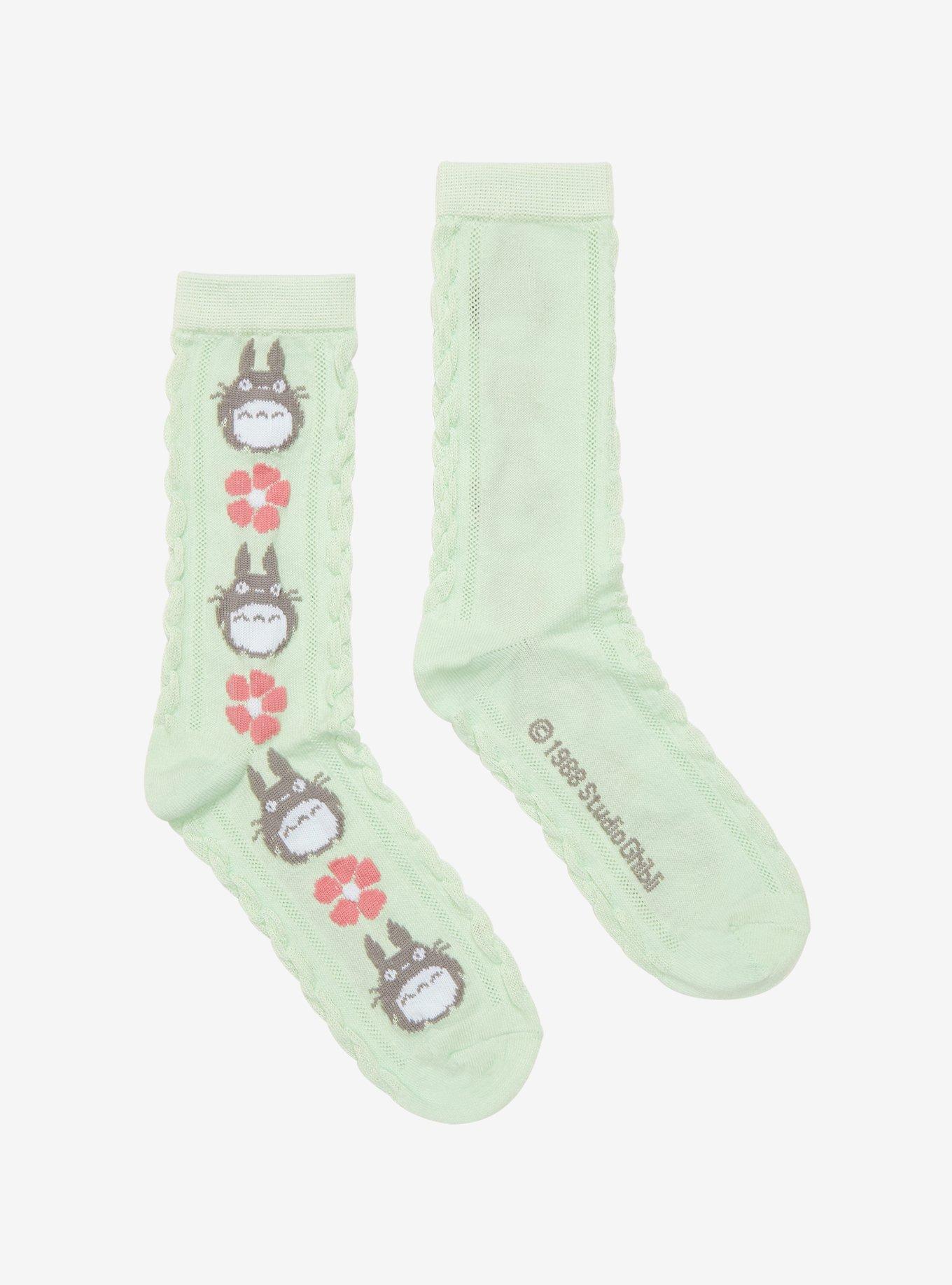 Studio Ghibli My Neighbor Totoro Knit Textured Crew Socks, , hi-res