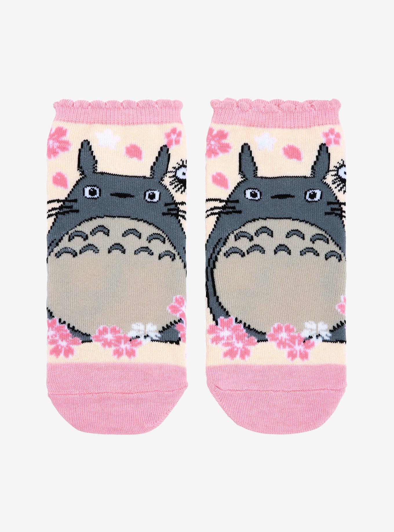 Studio Ghibli My Neighbor Totoro Sakura Lettuce Trim No-Show Socks, , hi-res