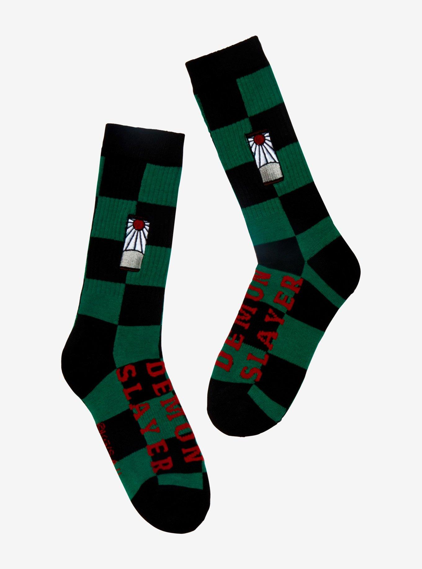 Demon Slayer: Kimetsu No Yaiba Tanjiro Hanafuda Crew Socks, , hi-res