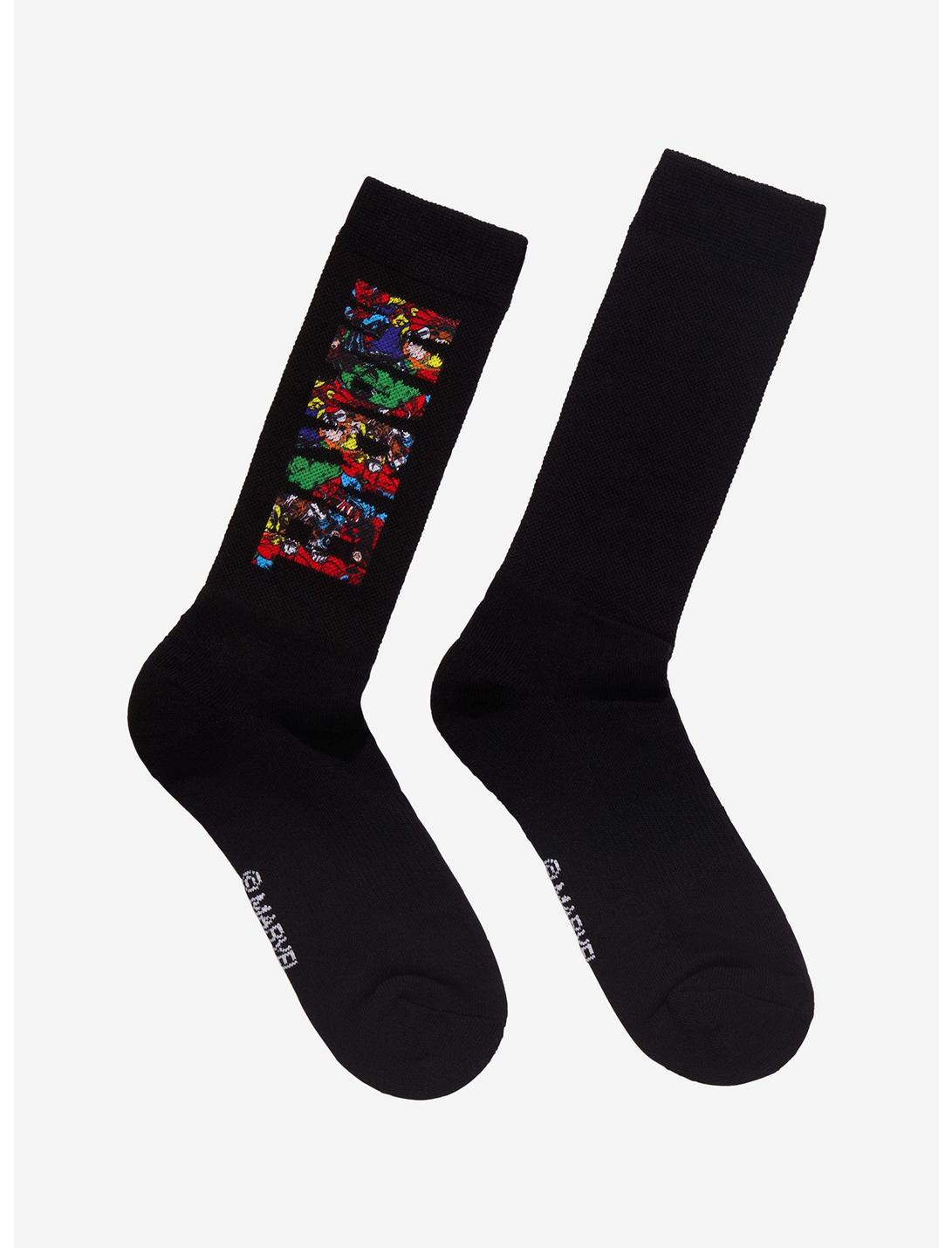 Marvel Collage Crew Socks, , hi-res