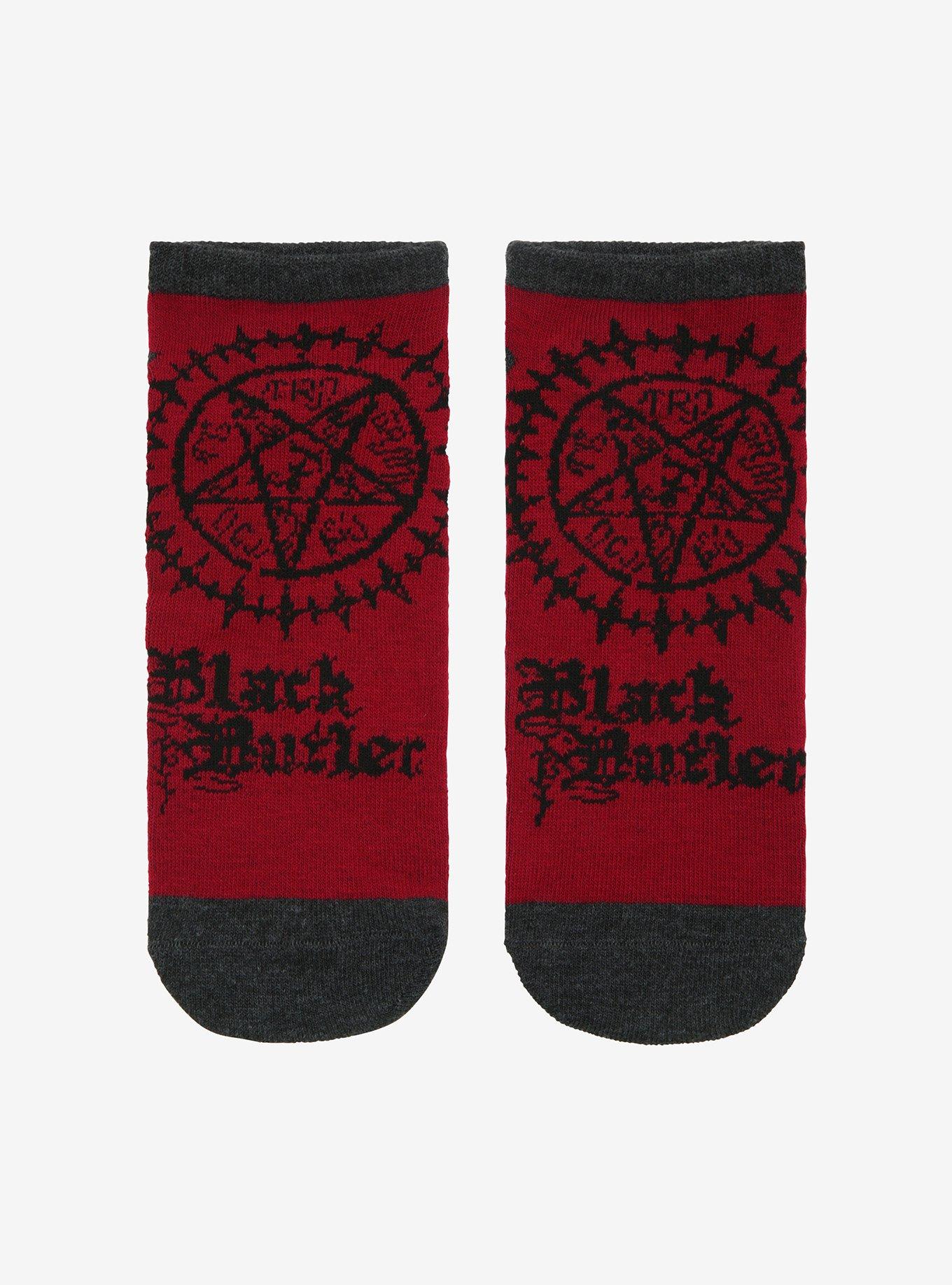 Black Butler Contract Seal No-Show Socks, , hi-res