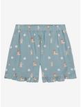 Disney Bambi & Thumper Floral Toddler Ruffle Shorts - BoxLunch Exclusive, SAGE GREEN, hi-res