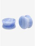Stone Blue Lace Agate Plug 2 Pack, BLUE, hi-res