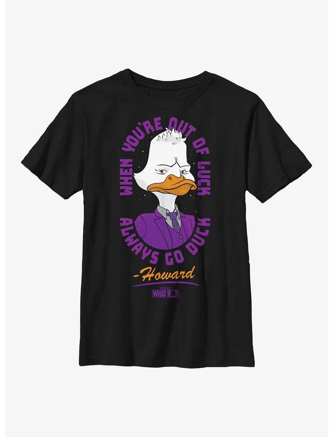 Marvel What If...? Howard The Duck Youth T-Shirt, BLACK, hi-res