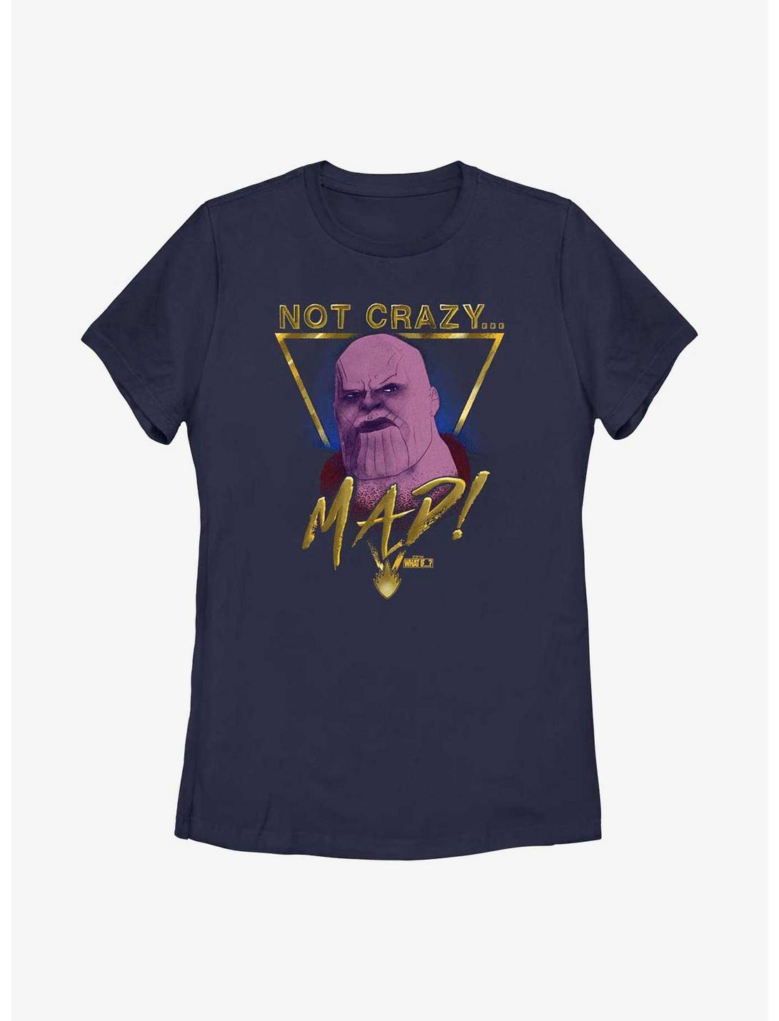 Marvel What If...? Thanos Not Crazy Womens T-Shirt, NAVY, hi-res