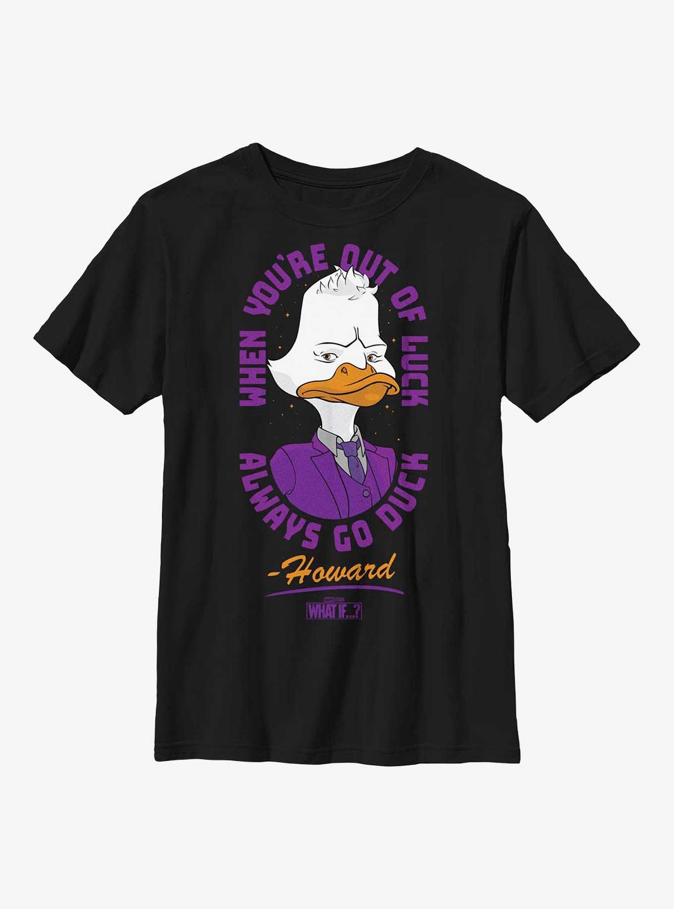 Marvel What If...? Howard The Duck Youth T-Shirt, BLACK, hi-res