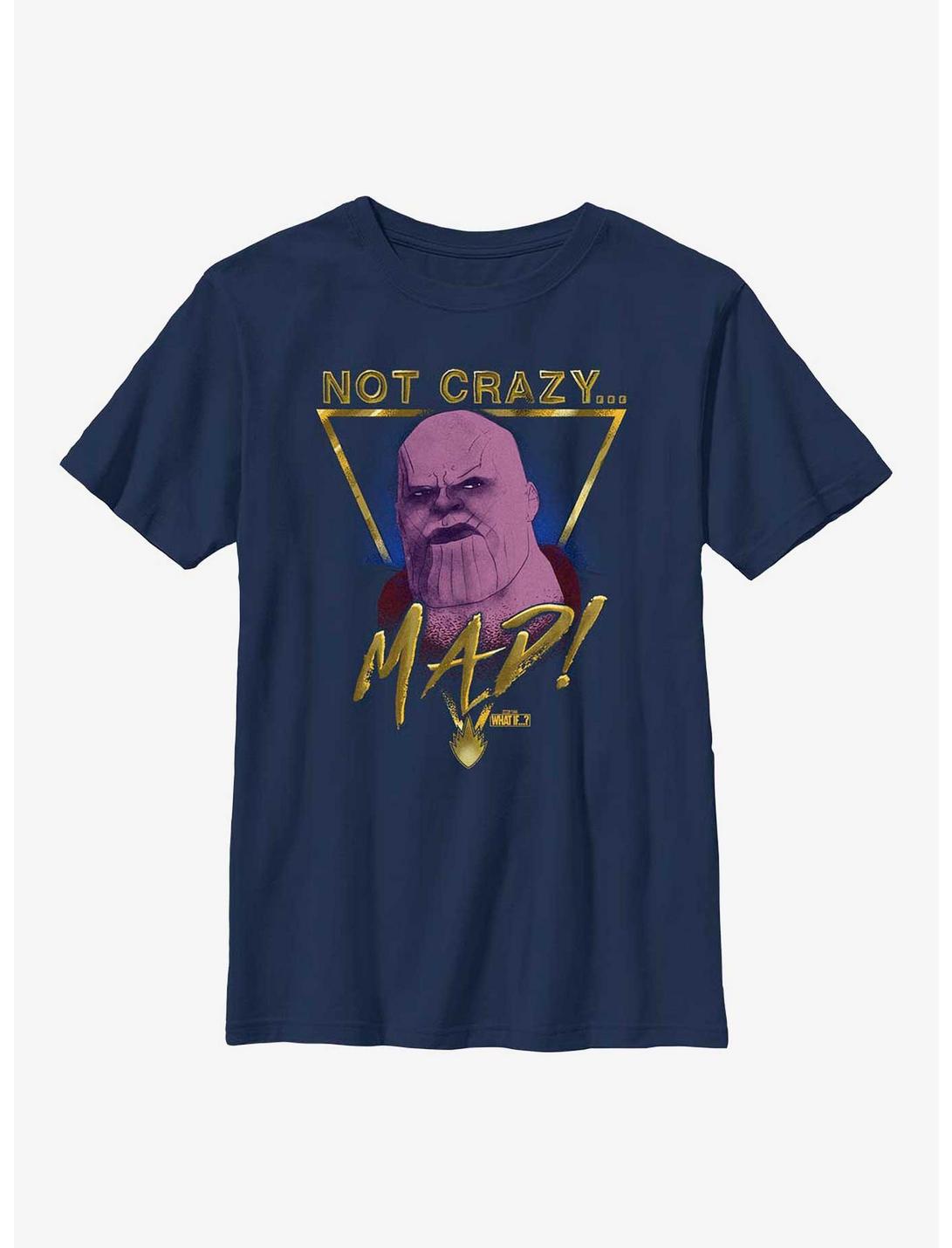 Marvel What If...? Thanos Not Crazy Youth T-Shirt, NAVY, hi-res