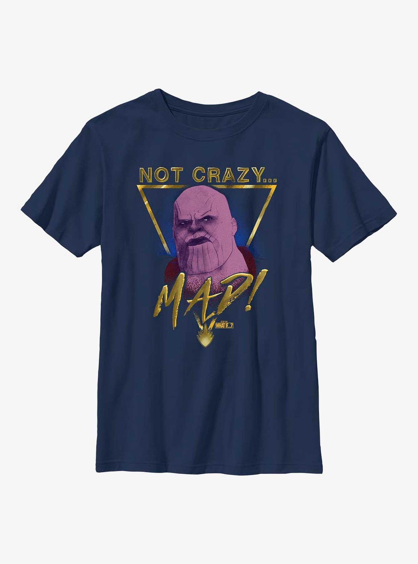 Marvel What If...? Thanos Not Crazy Youth T-Shirt, NAVY, hi-res