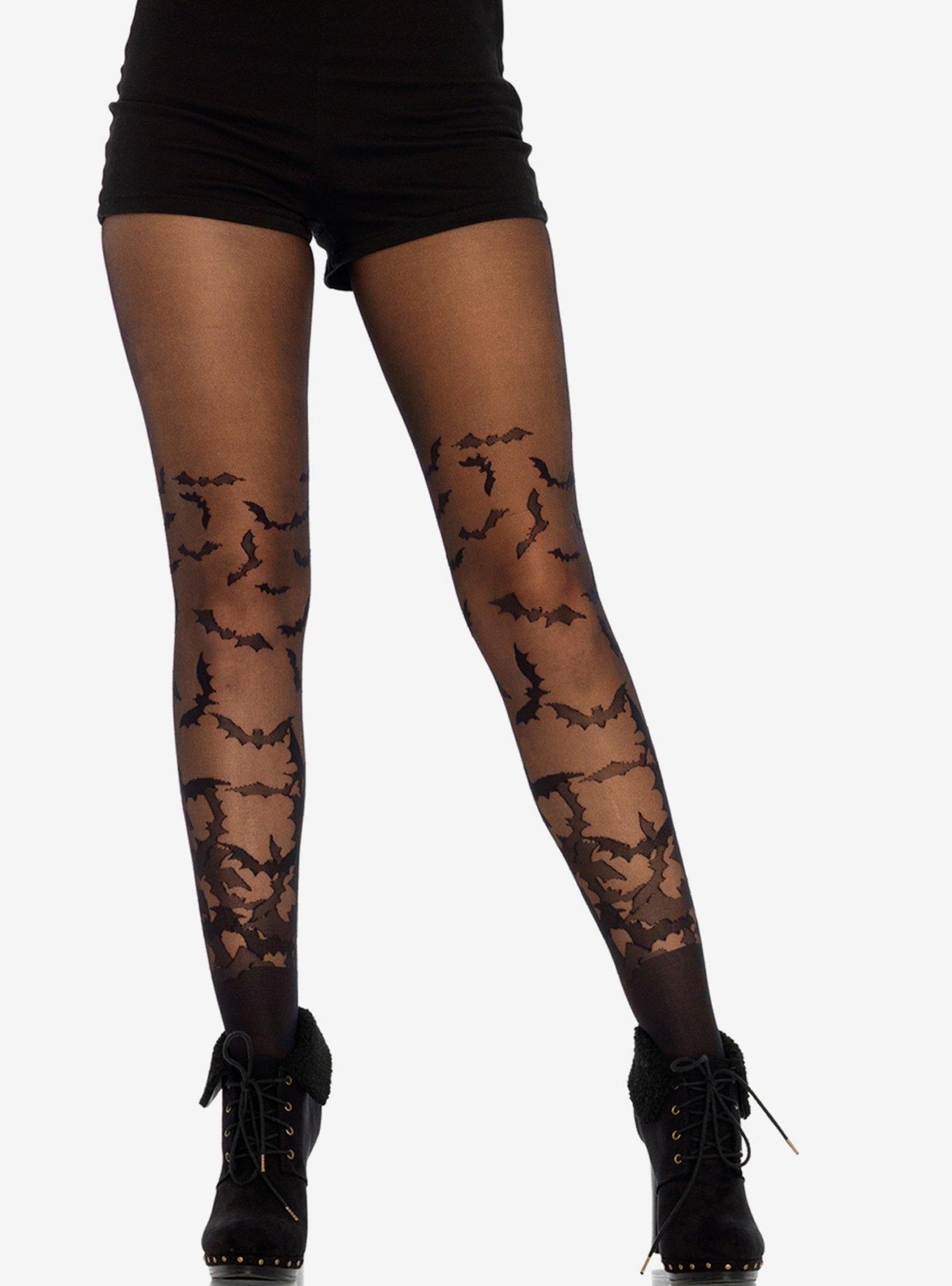 Black Bat Gradient Tights, , hi-res