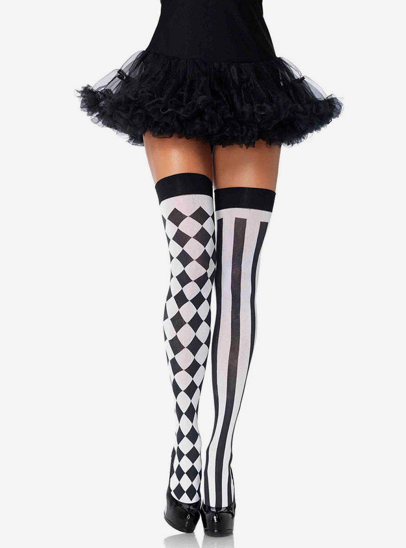 Harlequin Thigh Highs, , hi-res