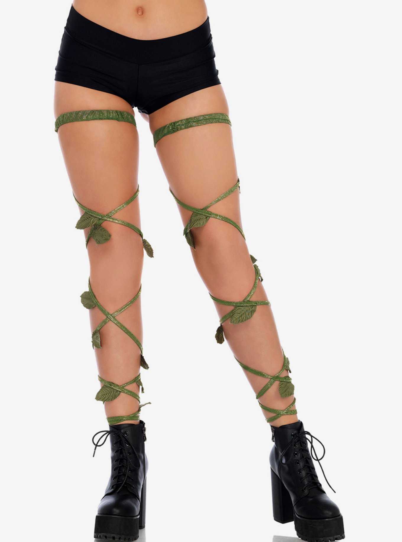 Ivy Shimmer Garter Leg Wraps, , hi-res