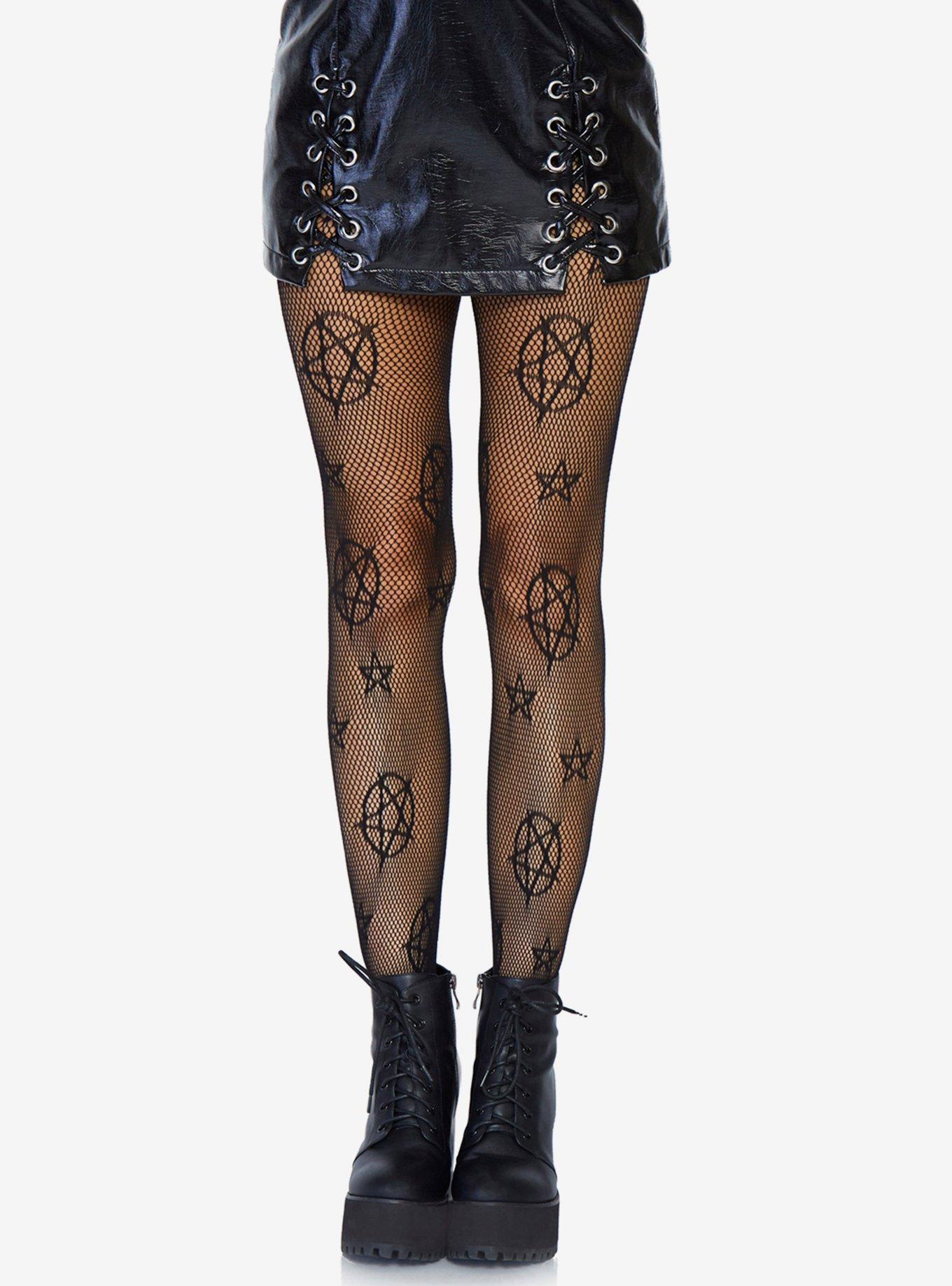 Occult Symbol Net Tights, , hi-res