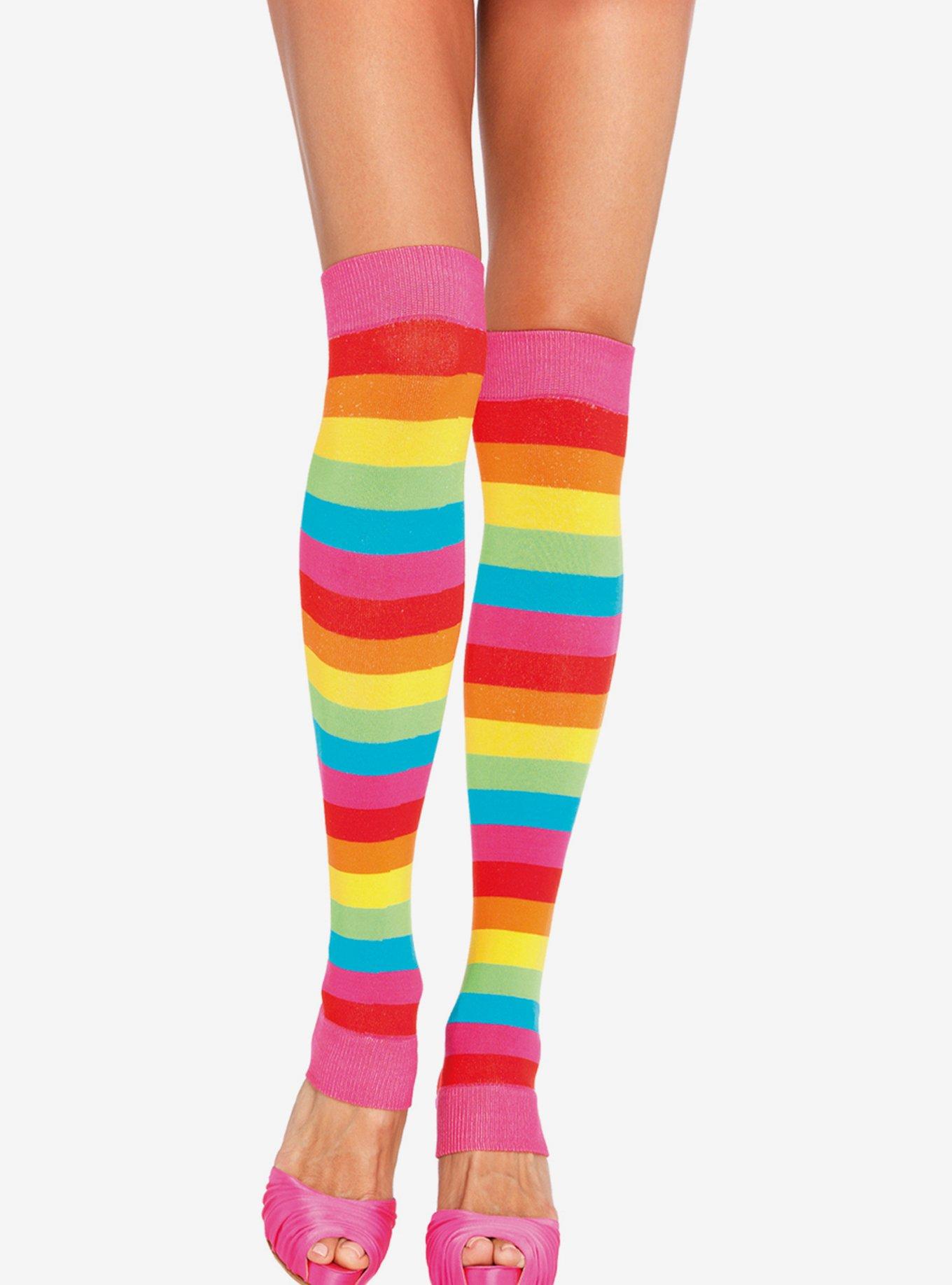 Rainbow leg 2024 warmers girl