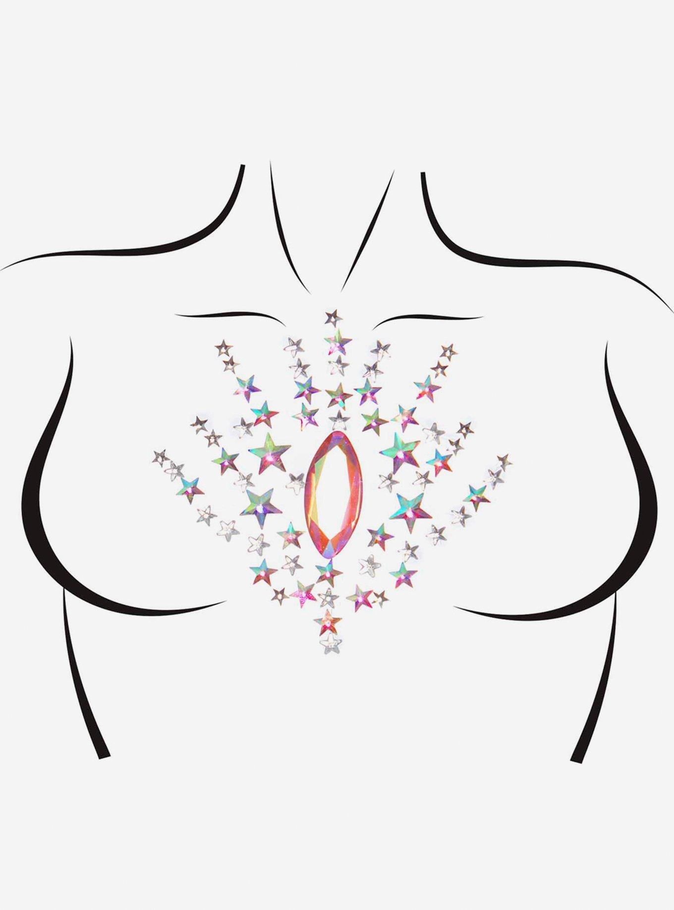 Stars Adhesive Body Jewel Stickers, , hi-res