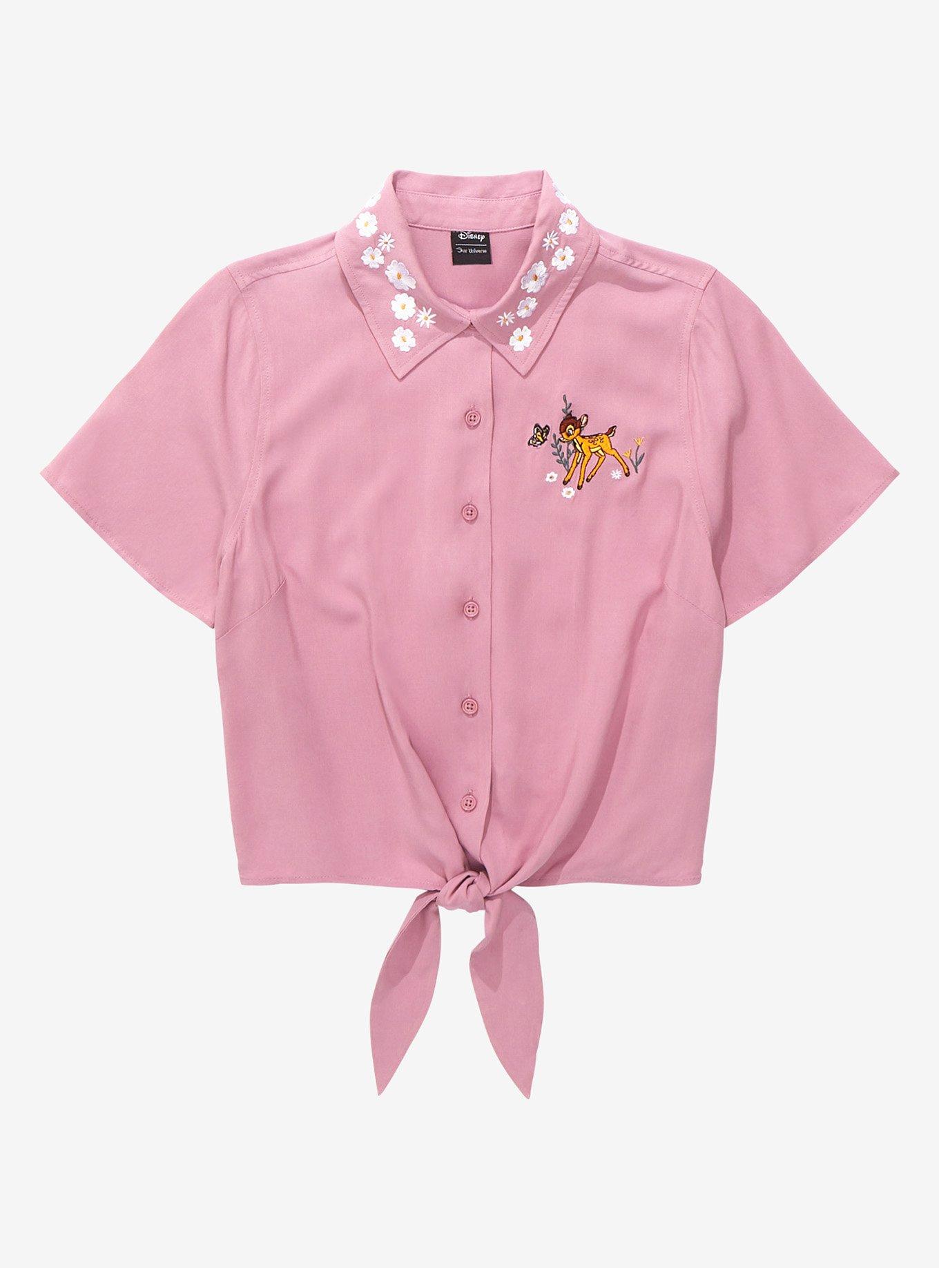 Our Universe Disney Bambi Floral Tie-Front Woven Top - BoxLunch Exclusive