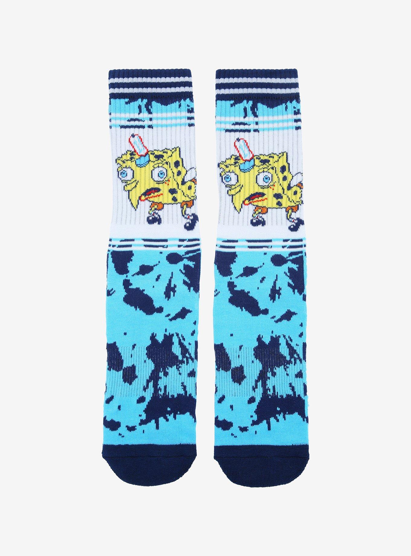 SpongeBob SquarePants Chicken Meme Tie-Dye Crew Socks | Hot Topic