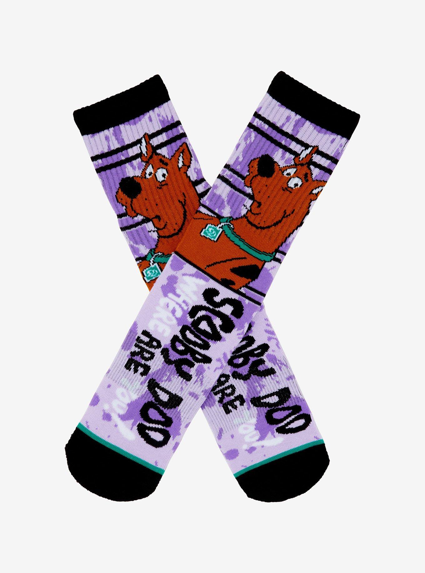 Scooby-Doo! Scooby Purple Tie-Dye Crew Socks, , hi-res