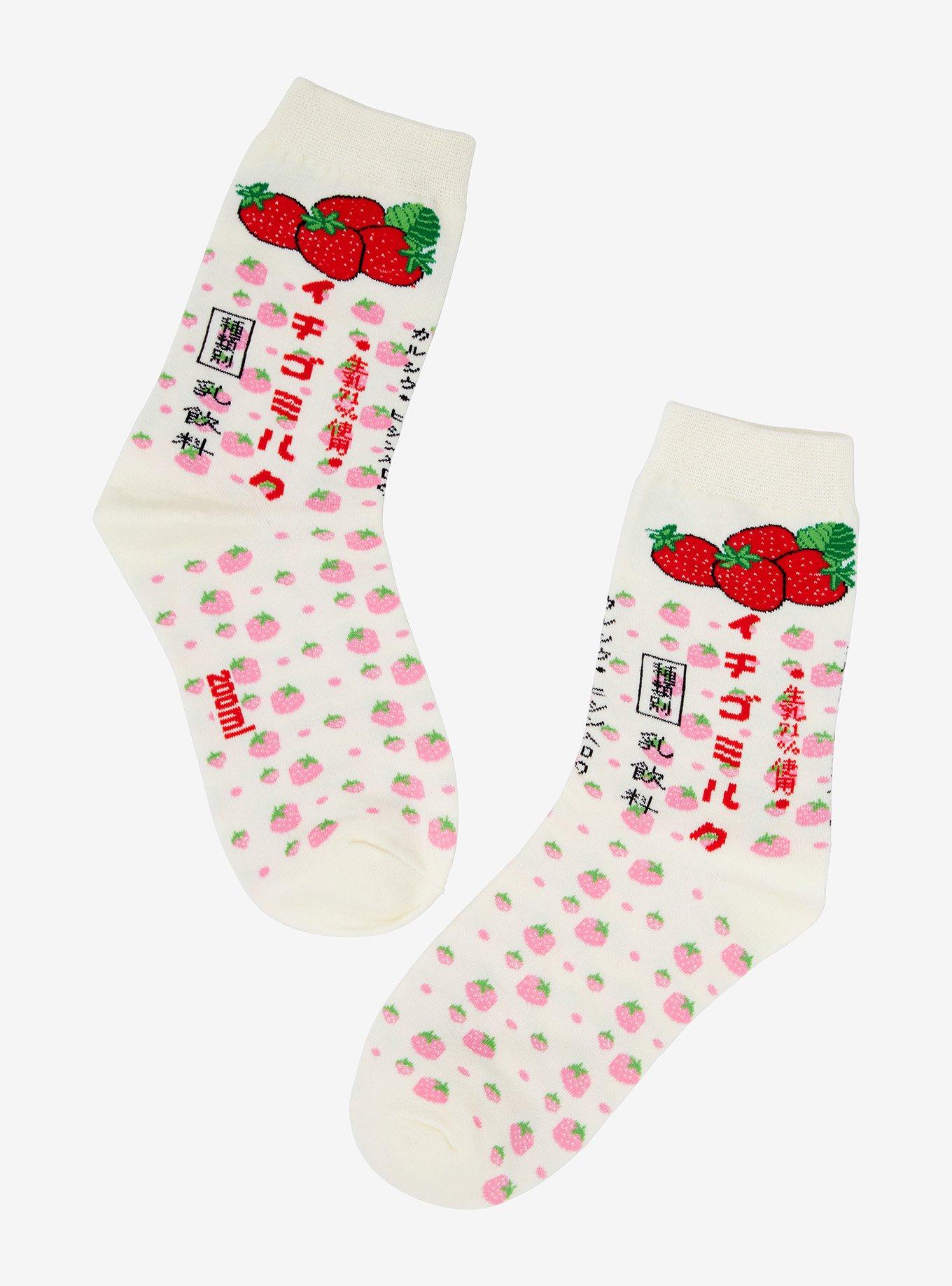 Strawberry Cluster Crew Socks, , hi-res