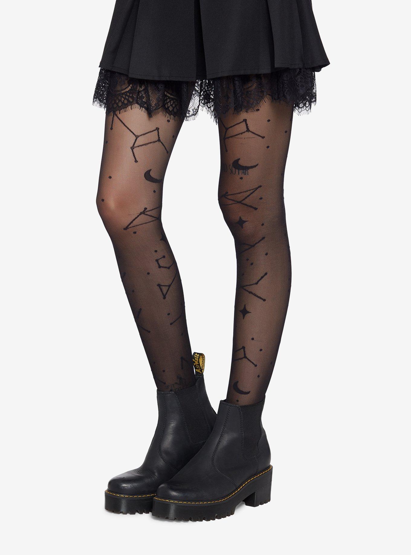 Fluffy Constellation Pink Tights