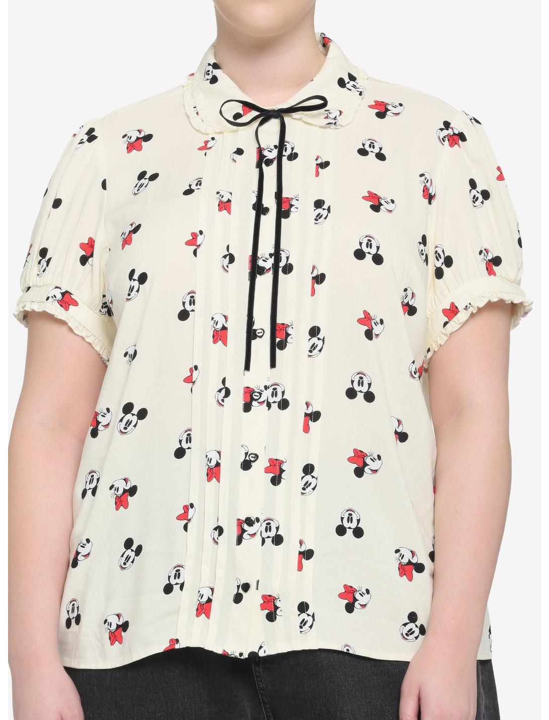 Her Universe Disney Mickey Mouse & Minnie Mouse Girls Woven Button-Up Plus Size, MULTI, hi-res