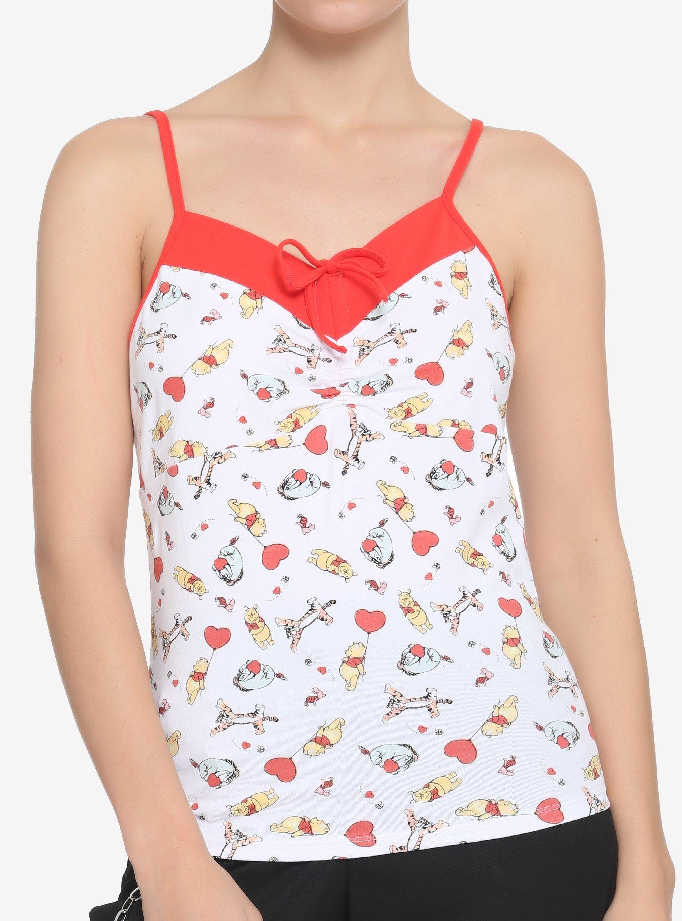 Her Universe Disney Winnie The Pooh Hearts Girls Strappy Tank Top, MULTI, hi-res