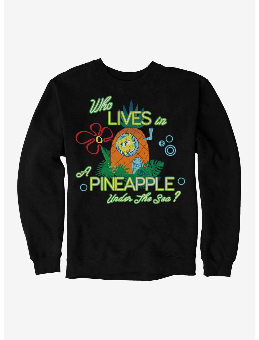 SpongeBob SquarePants Who Lives In A Pineapple Sweatshirt, , hi-res