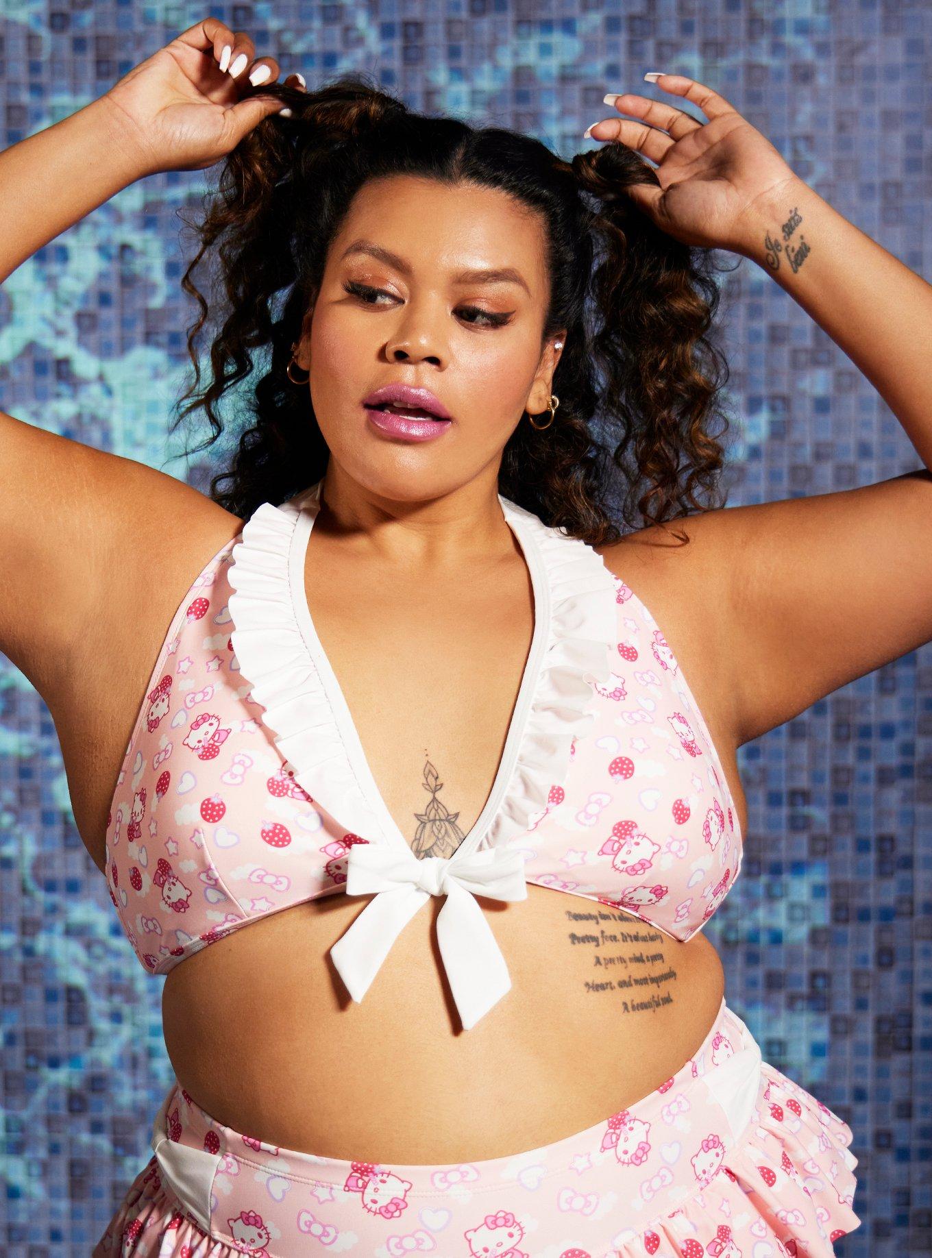 Hello Kitty Strawberry Halter Swim Top Plus Size Hot Topic