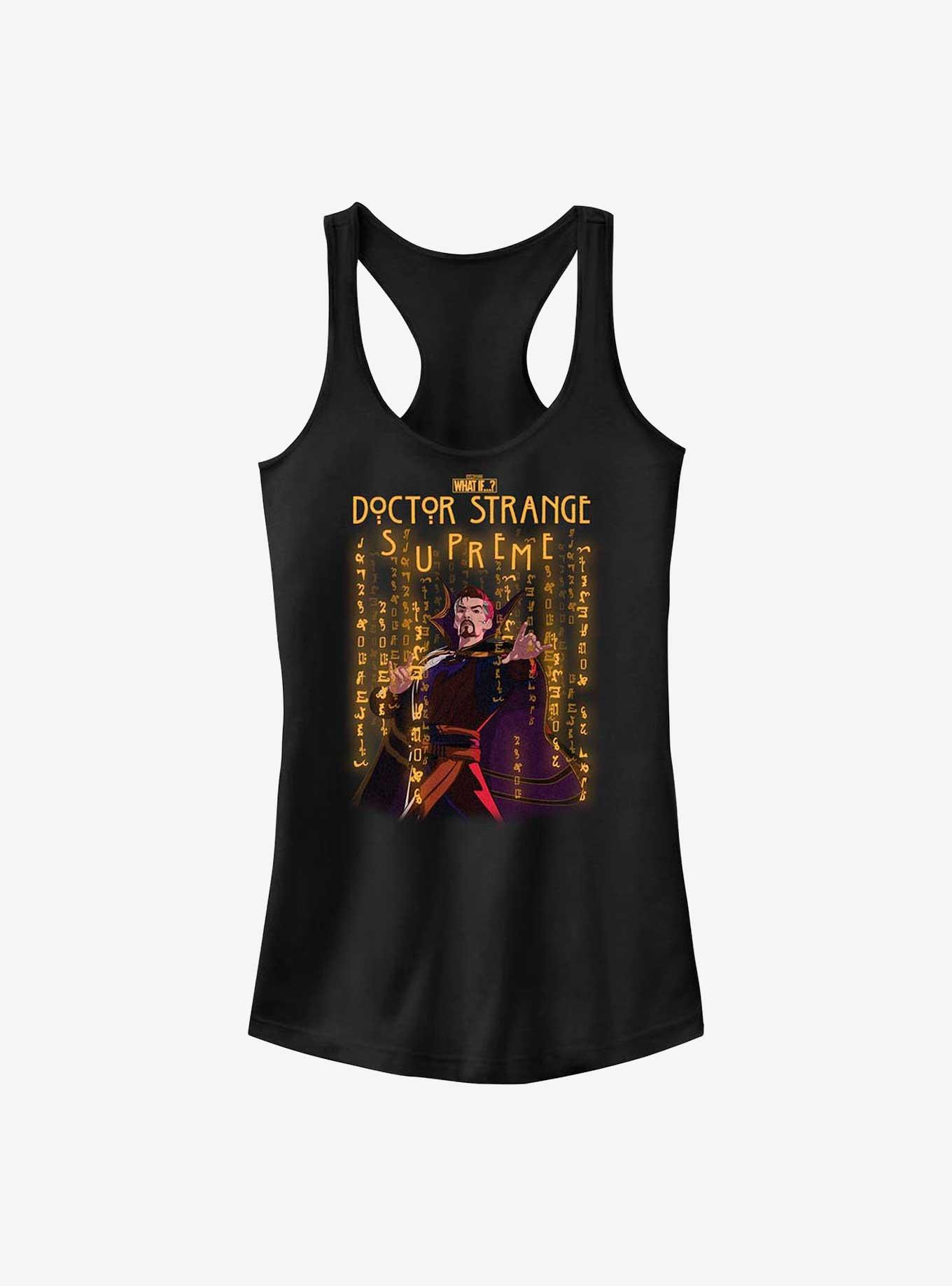 Marvel What If...? Strange Glyphs Girls Tank, BLACK, hi-res