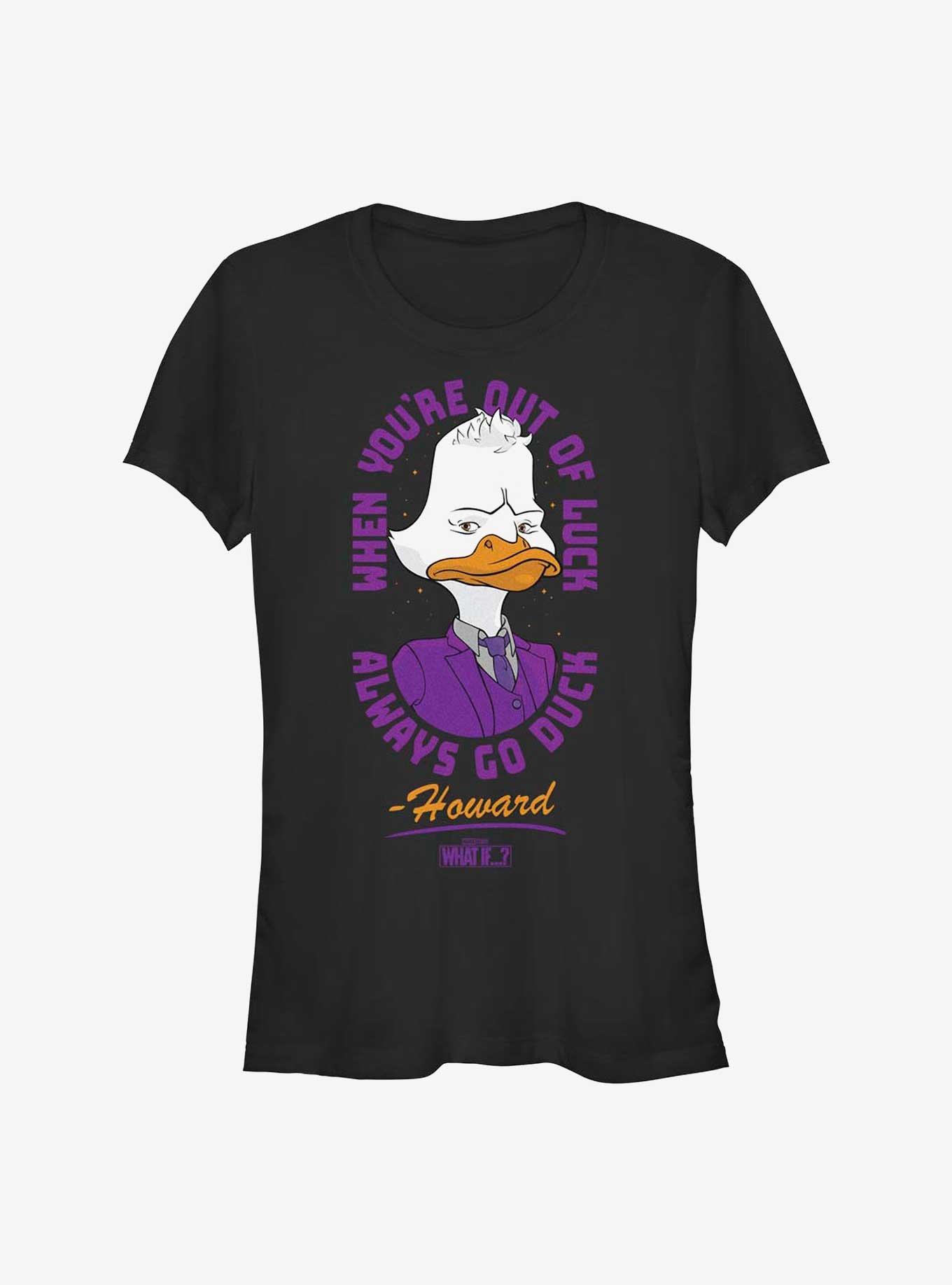 Marvel What If...? Howard The Duck Always Go Duck Girls T-Shirt, BLACK, hi-res