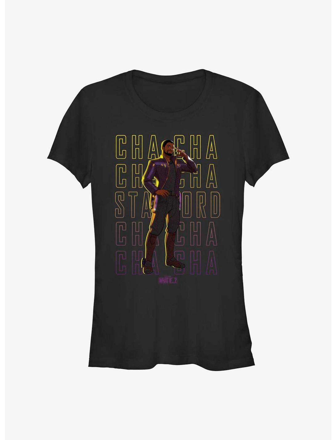 Marvel What If?... Cha-Cha T'Challa Was Star-Lord Girls T-Shirt, BLACK, hi-res