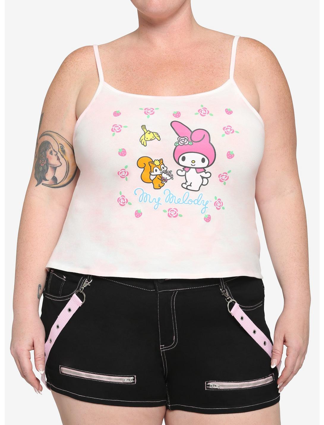 My Melody Roses Girls Crop Cami Plus Size, MULTI, hi-res