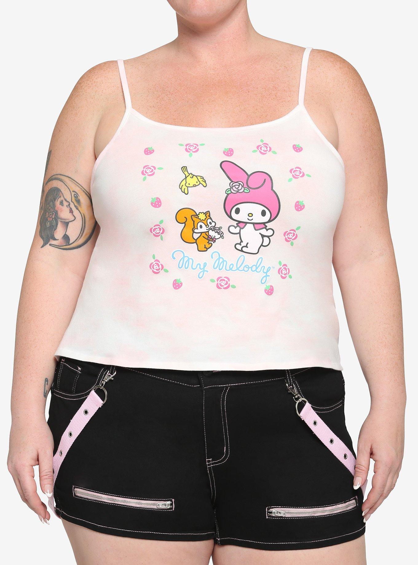 My Melody Roses Girls Crop Cami Plus Size, MULTI, hi-res