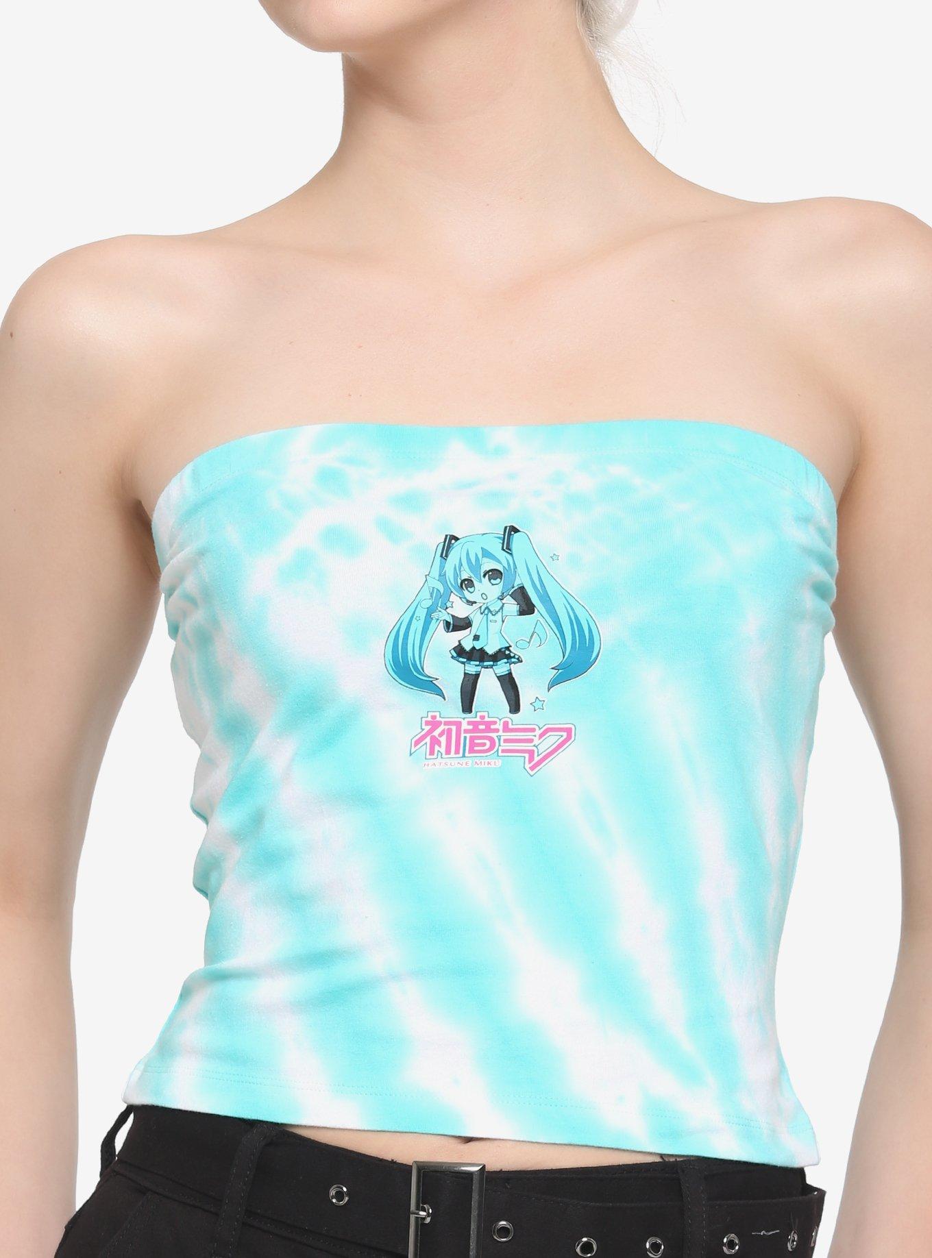 Hatsune Miku Tie-Dye Girls Tube Top, MULTI, hi-res