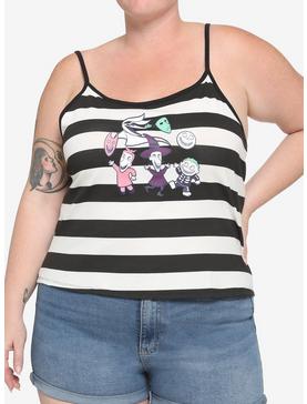 The Nightmare Before Christmas Lock Shock & Barrel Girls Crop Strappy Tank Top Plus Size, , hi-res