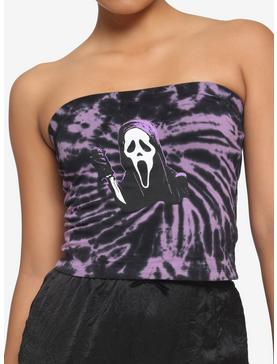 Scream Ghost Face Purple Tie-Dye Tube Top, MULTI, hi-res