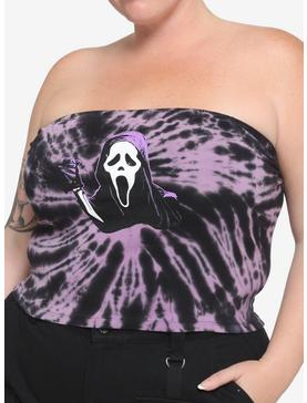 Scream Ghost Face Purple Tie-Dye Tube Top Plus Size, , hi-res